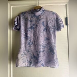Vera Wang Lavender Patterned Top